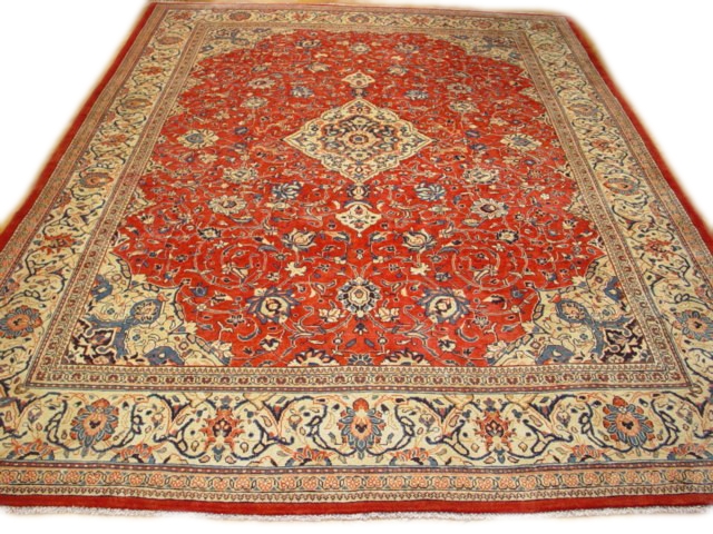 AUTHENTIC PERSIAN Sarouk Rug IRAN 70's | eBay