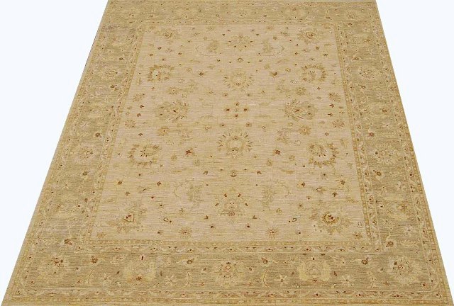 12x14 Taup  Gray Chobi Peshawar Rug 