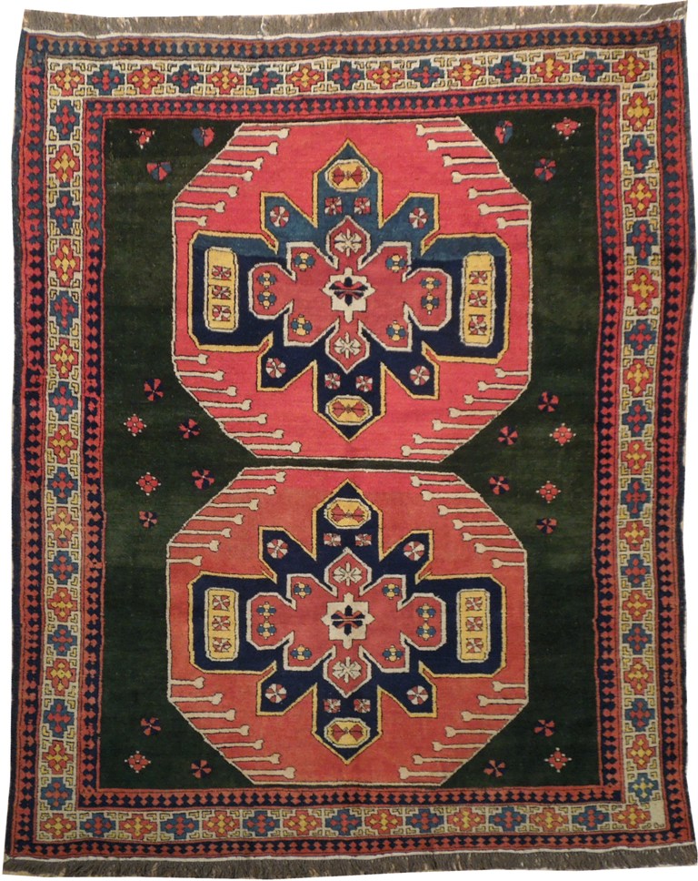 Dark Green NEW 5x6 Handmade Traditional Wool Rug