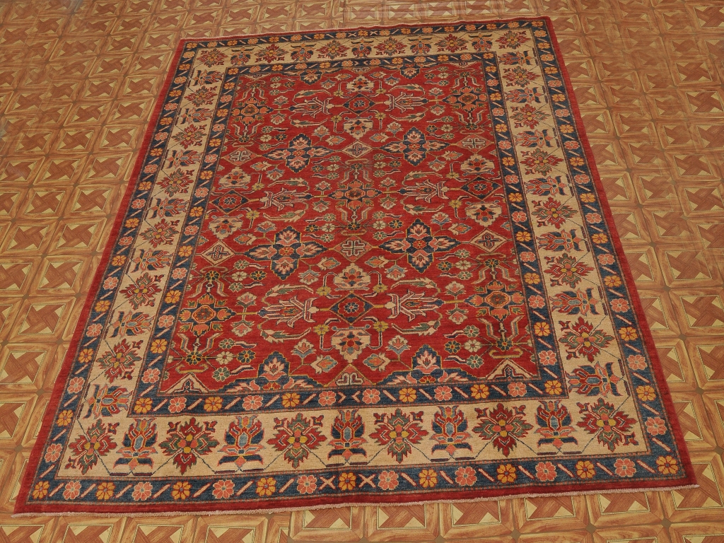 7' x 11' Hand Knotted  Kazak Rug