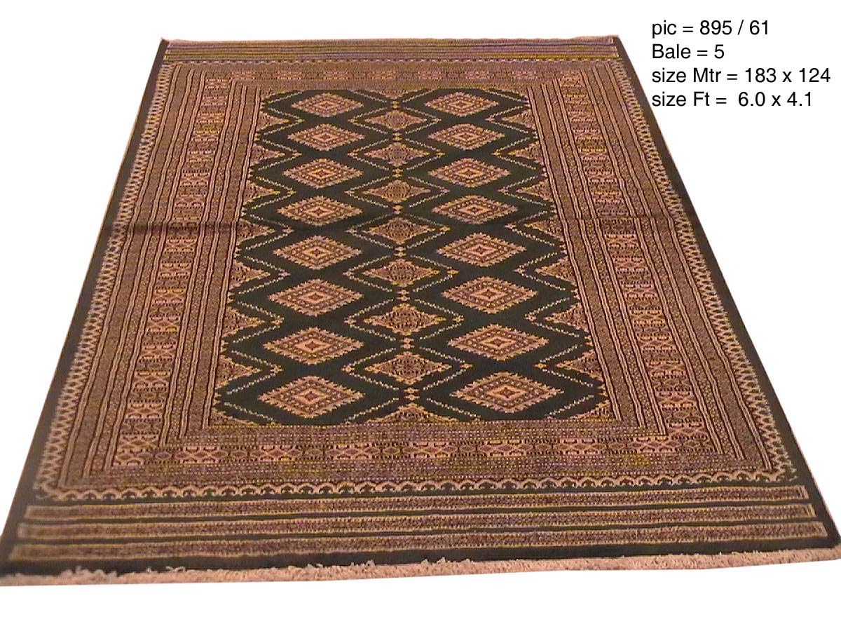 4' x 6' Hand Knotted  Bokhara Rug