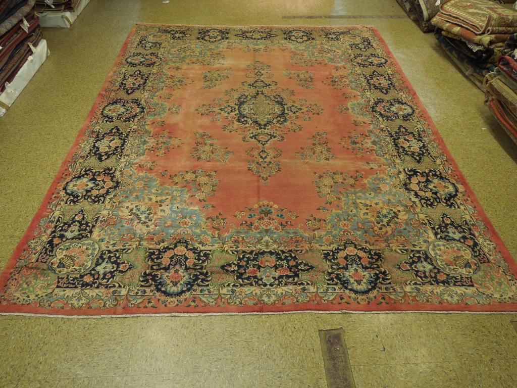 9' x 12' Hand Knotted  Kerman Rug