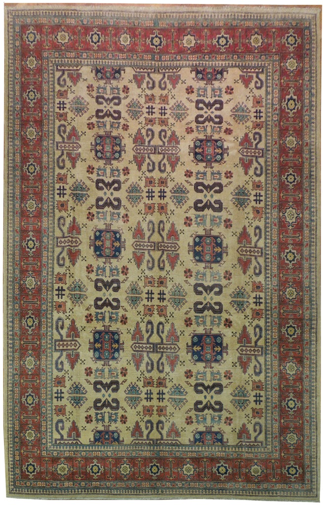 9 x 14 Hand Knotted  Kazak Rug